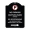 Signmission Violators Will Be Towed Away at Vehicle Owners Expense No Se Estacione Su Vehiculo, BW-1824-22736 A-DES-BW-1824-22736 - alternate 1